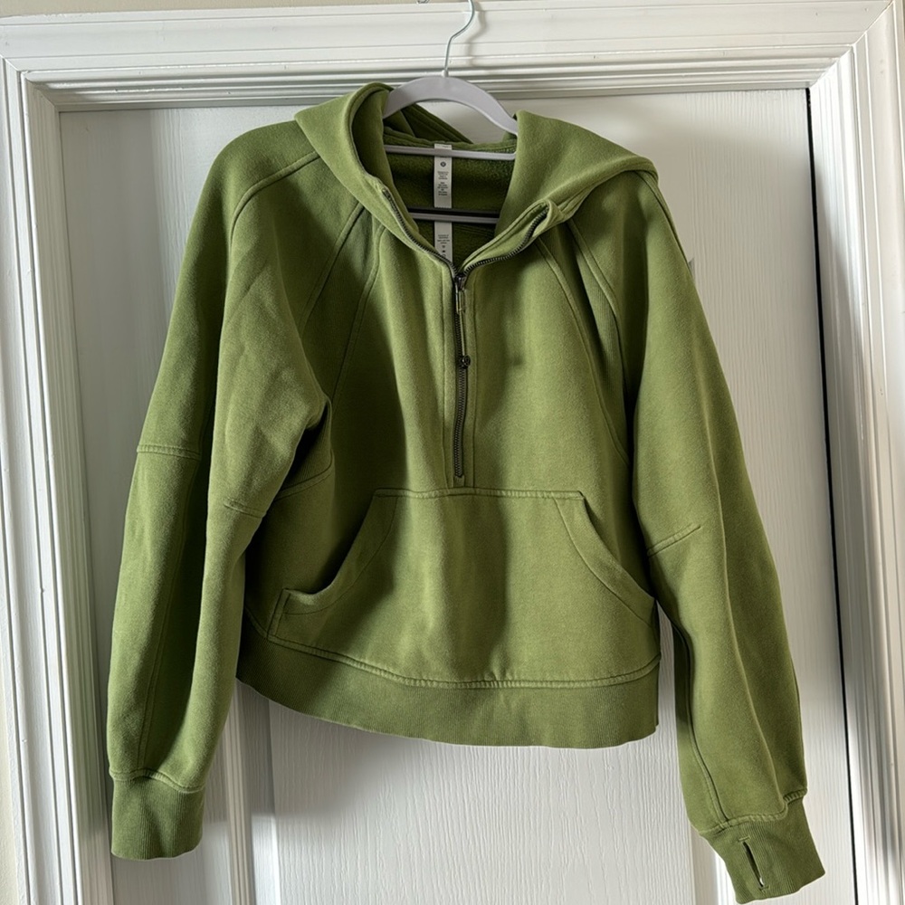Lululemon Scuba Oversized Half-Zip Hoodie Green M/L